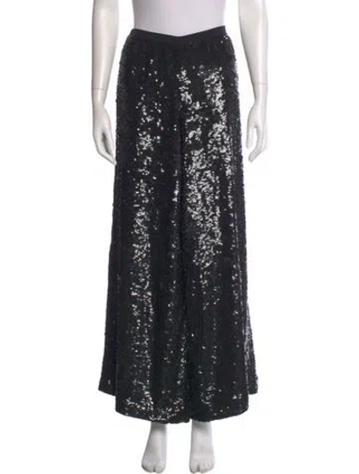 Pre-owned Calypso St Barth Silk Wide Leg Pants In Black