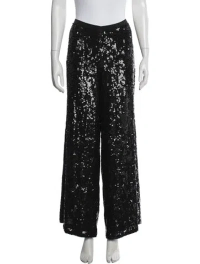 Pre-owned Calypso St Barth Silk Wide Leg Pants In Black