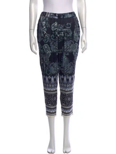 Pre-owned Calypso St Barth Silk Wide Leg Pants In Blue