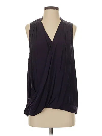 Pre-owned Calypso St Barth Sleeveless Silk Top Purple Plunge Neckline Tops