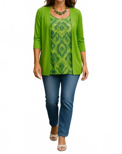 Calypso St Barth Sleeveless Swing Cami Top In Lime Green