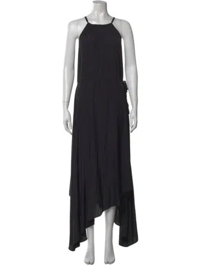 Pre-owned Calypso St Barth Square Neckline Long Dress In Black