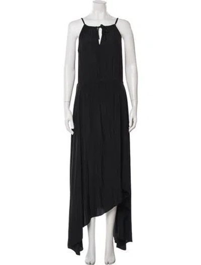 Pre-owned Calypso St Barth Square Neckline Long Dress In Blue