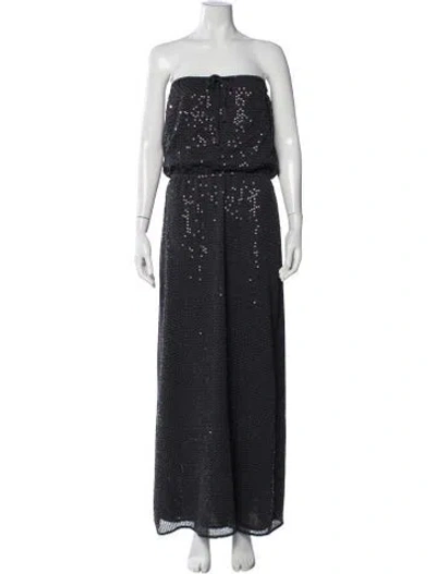 Pre-owned Calypso St Barth Strapless Long Dress W/ Tags In Gray