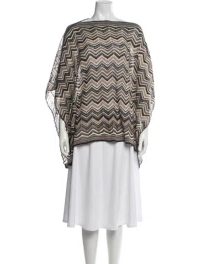 Pre-owned Calypso St Barth Striped Bateau Neckline Sweater In Neutral