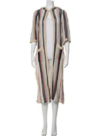 Pre-owned Calypso St Barth Striped Cover-up In Neutrals