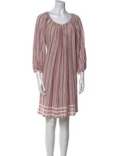 Pre-owned Calypso St Barth Striped Knee-length Dress In Multi