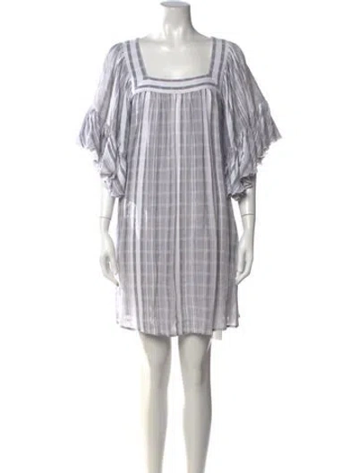 Pre-owned Calypso St Barth Striped Mini Dress In Multicolor