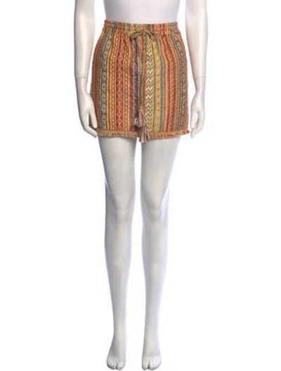 Pre-owned Calypso St Barth Striped Mini Skirt In Neutral
