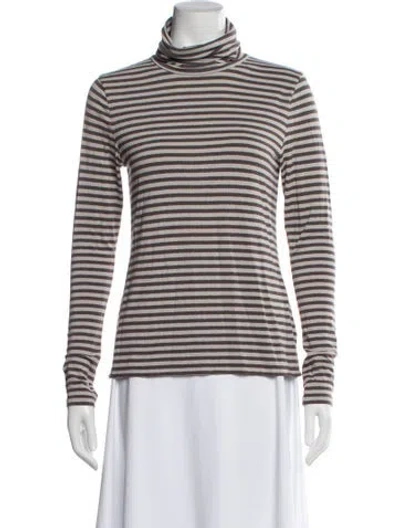 Pre-owned Calypso St Barth Striped Turtleneck Top In Multi