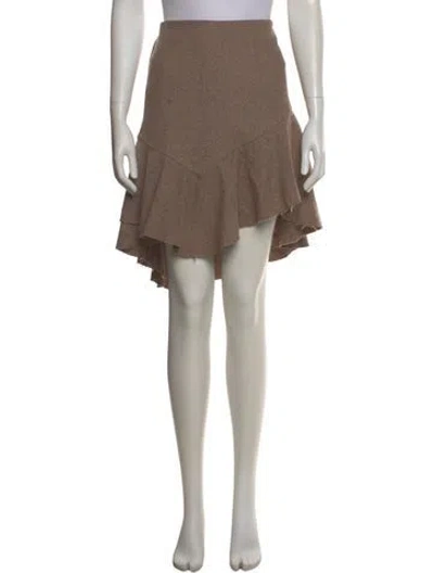 Pre-owned Calypso St Barth Virgin Wool Mini Skirt In Neutral
