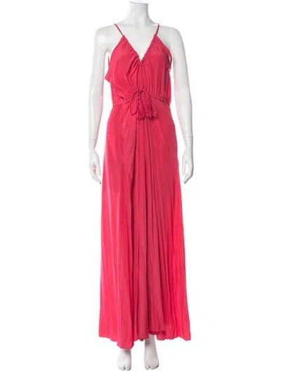 Pre-owned Calypso St Barth V-neck Long Dress In Multi