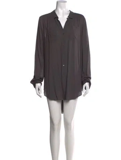 Pre-owned Calypso St Barth V-neck Mini Dress In Gray