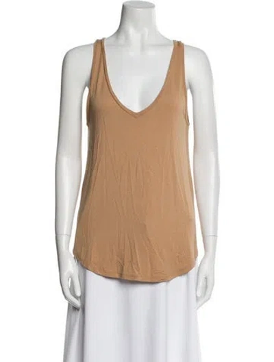 Pre-owned Calypso St Barth V-neck Sleeveless Top In Neutral
