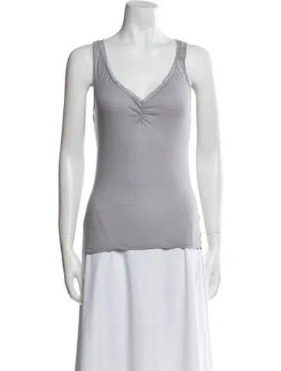 Pre-owned Calypso St Barth V-neck Sleeveless Top In White