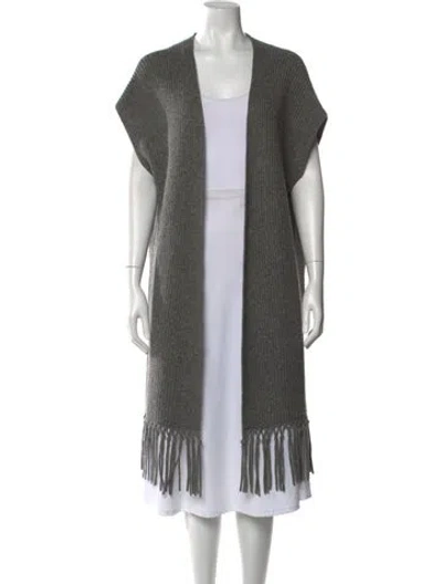 Pre-owned Calypso St Barth V-neck Sweater In Gray