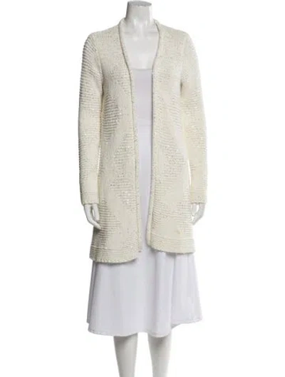 Pre-owned Calypso St Barth V-neck Sweater In White