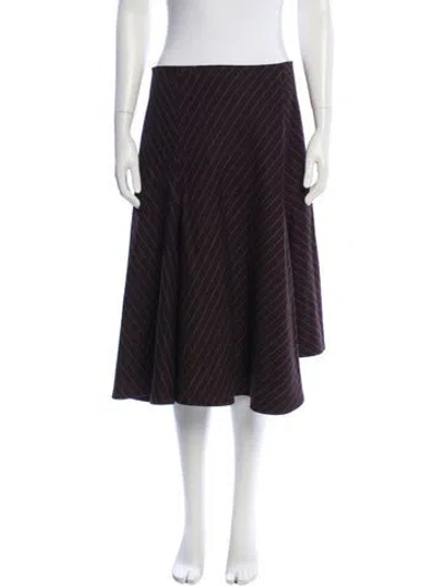 Pre-owned Calypso St Barth Wool Knee-length Skirt In Brown
