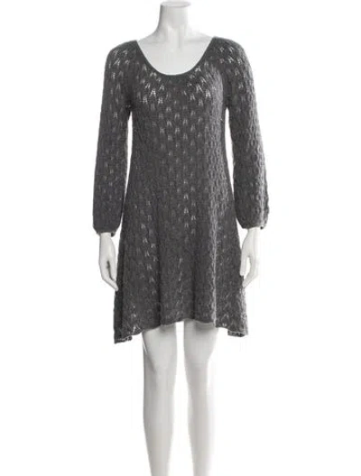 Pre-owned Calypso St Barth Wool Mini Dress In Grey