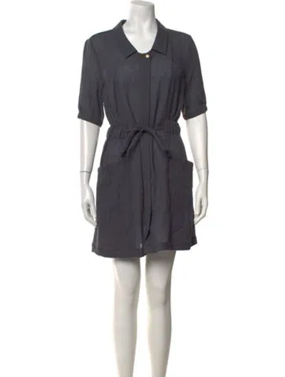 Pre-owned Calypso St Barth Wool Mini Dress In Grey