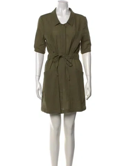 Pre-owned Calypso St Barth Wool Mini Dress W/ Tags In Green