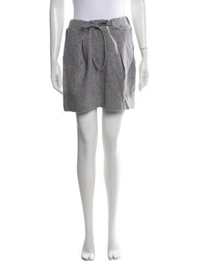Pre-owned Calypso St Barth Wool Mini Skirt In Metallic/silver