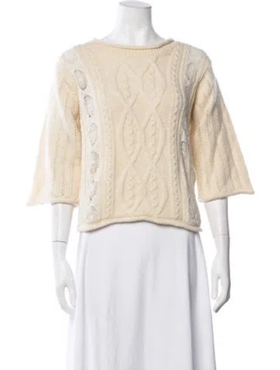Pre-owned Calypso St Barth Wool Patterned Sweater In Neutrals