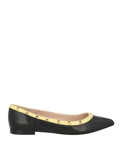 Calzaiuoli Toscani Woman Ballet Flats Black Size 6 Leather