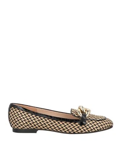 Calzaiuoli Toscani Woman Loafers Beige Size 11 Leather, Synthetisches Material In Sand