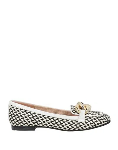 Calzaiuoli Toscani Woman Loafers Black Size 8 Leather, Textile Fibers