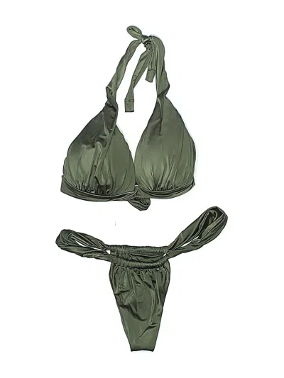 Pre-owned Calzedonia Two Piece Swimsuit In Green
