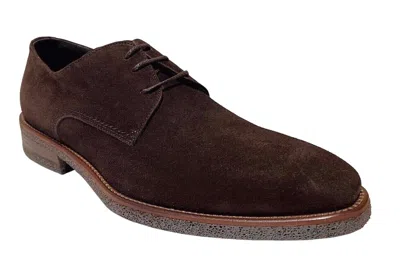 Pre-owned Calzoleria Toscana Mens Chocolate Suede Lace Up Shoes 7335 In Brown