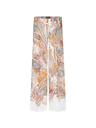Cambio Adrienne Paisley Trousers In White