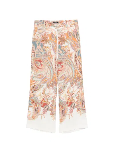 Cambio Adrienne Paisley-print Trousers In Brown