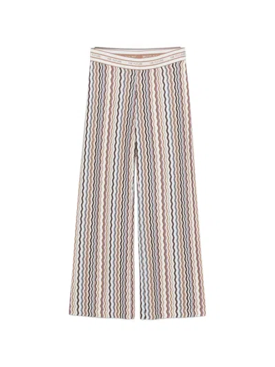 Cambio Allison Striped Trousers In Multi