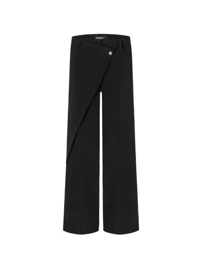 Cambio Anais Wrap-front Trousers In Black