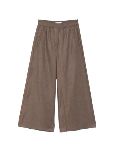 Cambio Aveline Wide-leg Trousers In Brown