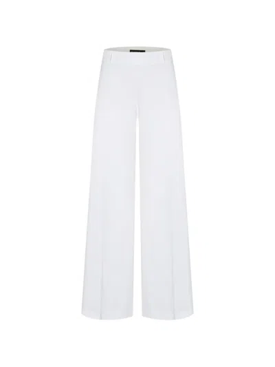 Cambio California Wide-leg Trousers In White