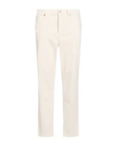 Cambio Denim Woman Pants Off White Size 14 Cotton, Elastane