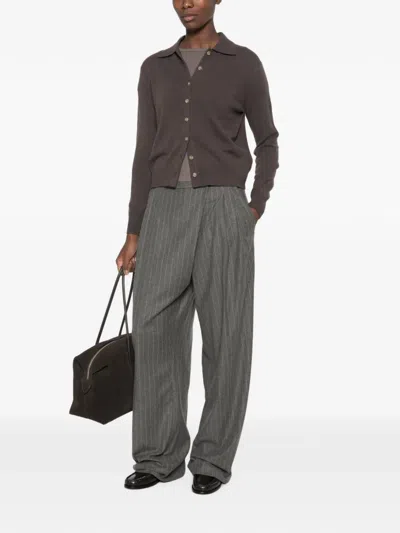 Cambio Eternity Pinstripe-print Trousers In Gray