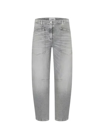 Cambio Faded-effect Jeans In Gray