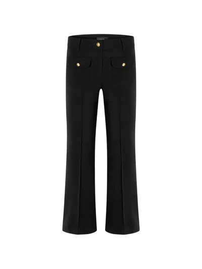 Cambio Farah Patched Pocket Trousers In Black