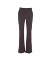 Cambio Flared Trousers With Stitched Pleats In Purple
