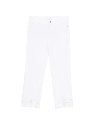 Cambio Francesca Broderie Anglaise Trousers In White