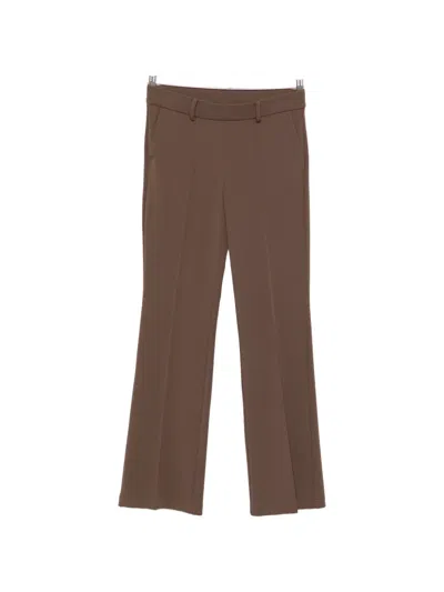 Cambio Francoise Flared Trousers In 브라운