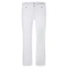 Cambio Fringe Crop Jeans In White In White