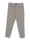 Cambio Herringbone-pattern Trousers In Gray