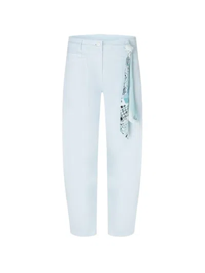 Cambio Ocean Scarf Detail Trousers In Blue