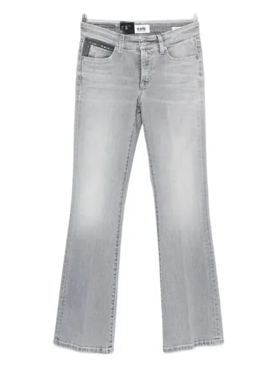 Cambio Paris Embellished Jeans In Grey