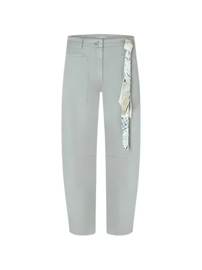 Cambio Scarf-detail Trousers In Gray